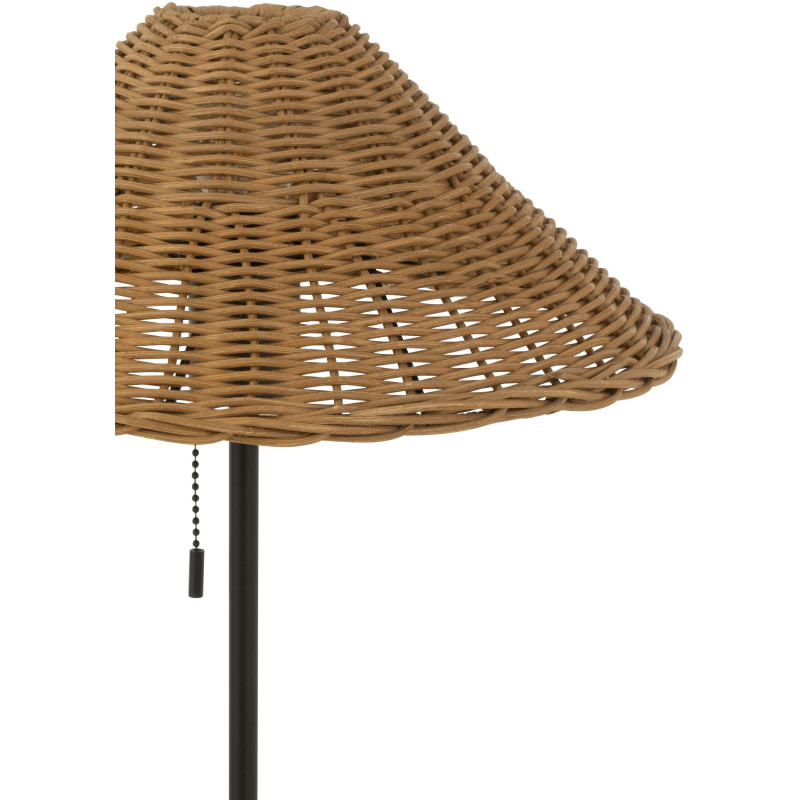 Lampe à poser en Rotin Naturel Métal Noir Elliott - 5