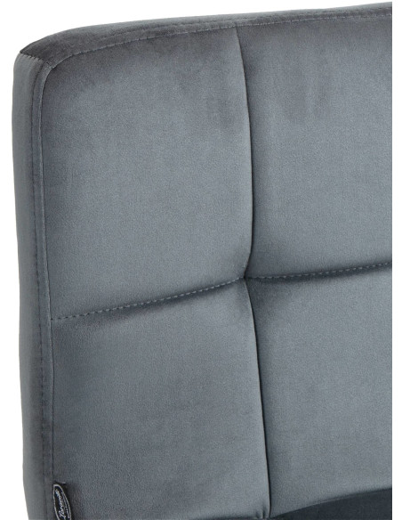 Tabouret de bar réglable en Velours Gris foncé Métal Blanc Gorlin - 7
