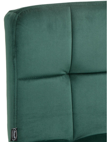 Tabouret de bar réglable en Velours Vert Métal Blanc Gorlin - 7
