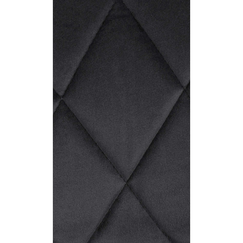 Tabouret de bar moderne chic en Velours Gris foncé Métal Noir Zerion - 7