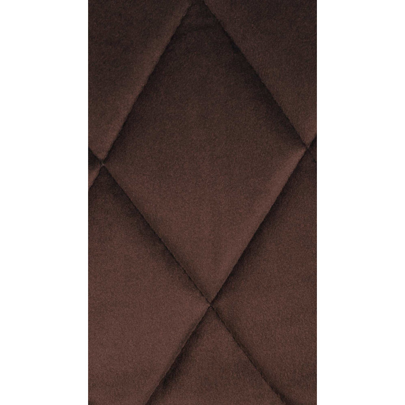 Tabouret de bar moderne chic en Velours Marron Métal Noir Zerion - 7