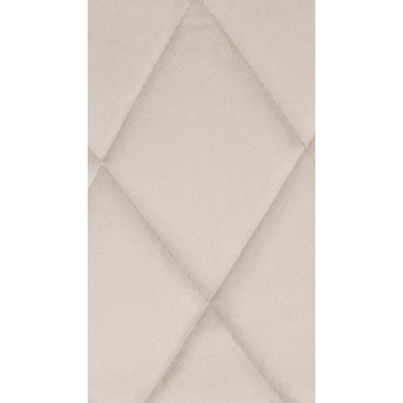 Tabouret de bar moderne chic en Velours Blanc crème Métal Noir Zerion - 7