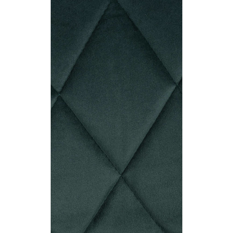 Tabouret de bar moderne chic en Velours Vert foncé Métal Noir Zerion - 7