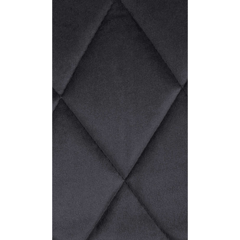 Tabouret de bar moderne chic en Velours Gris foncé Métal Blanc Zerion - 7