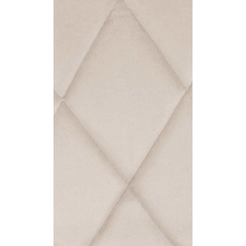 Tabouret de bar moderne chic en Velours Blanc crème Métal Blanc Zerion - 7