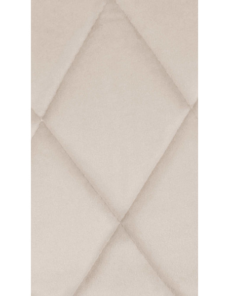 Tabouret de bar moderne chic en Velours Blanc crème Métal Blanc Zerion - 7