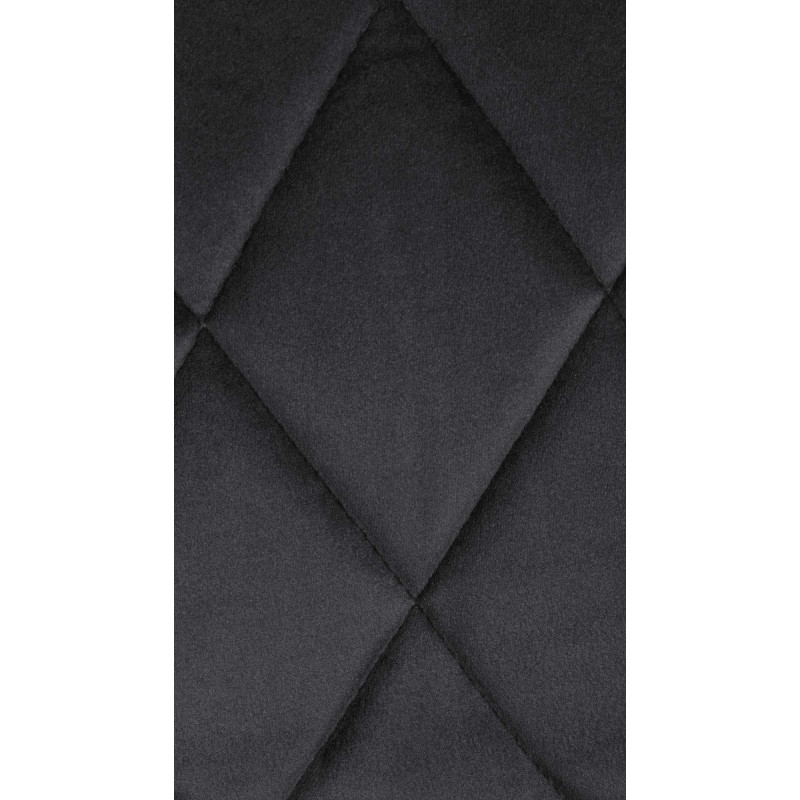 Tabouret de bar moderne chic en Velours Noir Métal Blanc Zerion - 7