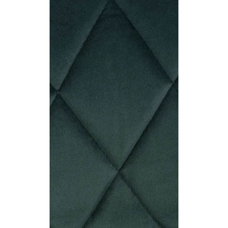 Tabouret de bar moderne chic en Velours Vert foncé Métal Blanc Zerion - 7