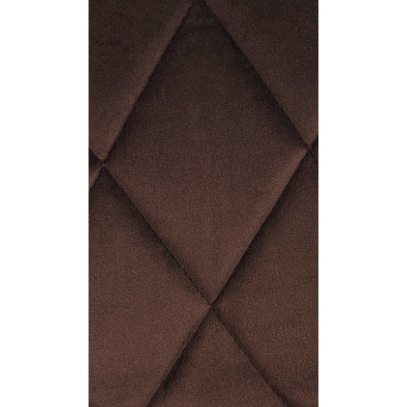 Tabouret de bar moderne chic en Velours Marron Métal Blanc Zerion - 7