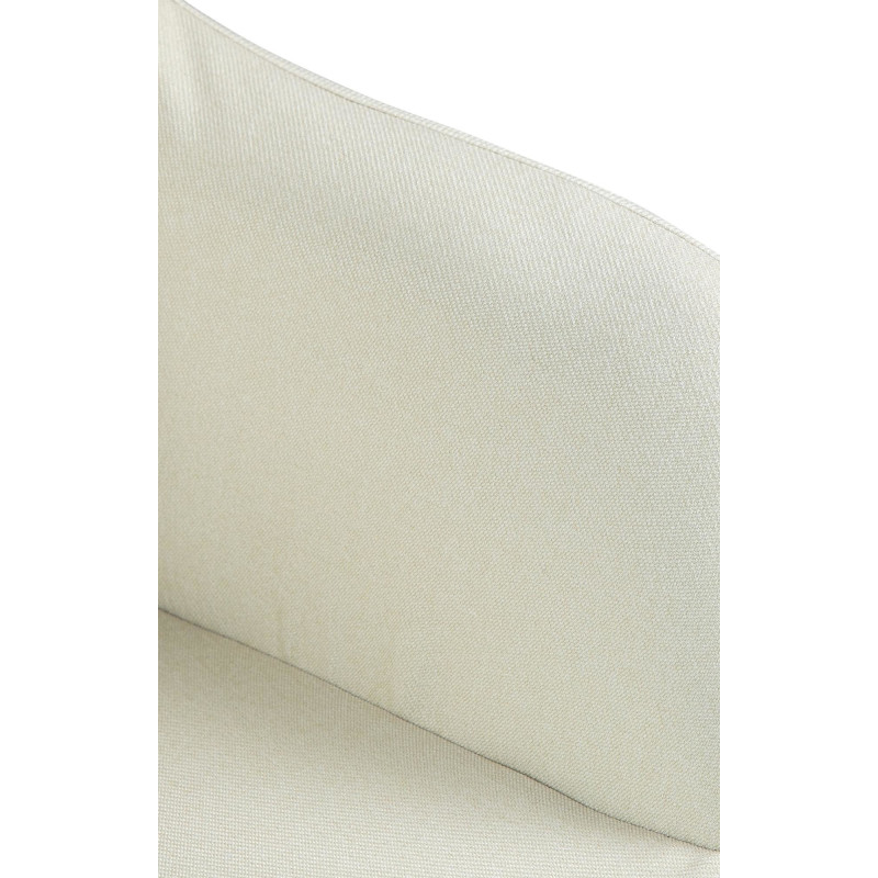 Tabouret de bar réglable haut de gamme en Tissu Blanc crème Métal Noir Mirexa - 7