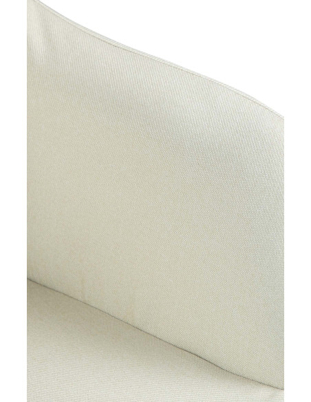 Tabouret de bar réglable haut de gamme en Tissu Blanc crème Métal Blanc Mirexa - 7