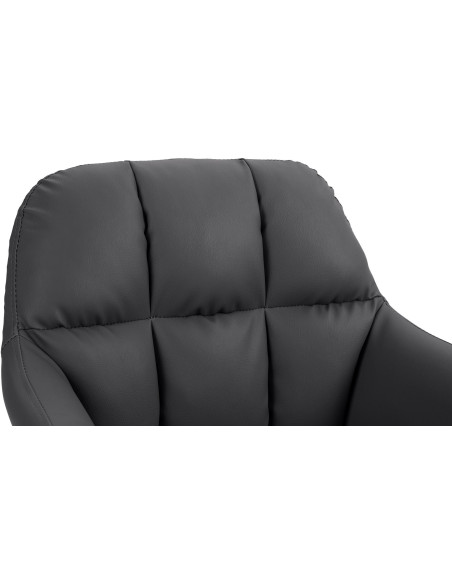 Tabouret de bar réglable haut de gamme en Polyuréthane Noir Métal Noir Mirexa - 6