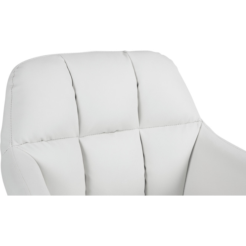 Tabouret de bar réglable haut de gamme en Polyuréthane Blanc Métal Noir Mirexa - 6