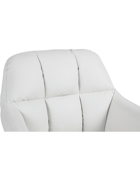 Tabouret de bar réglable haut de gamme en Polyuréthane Blanc Métal Blanc Mirexa - 6