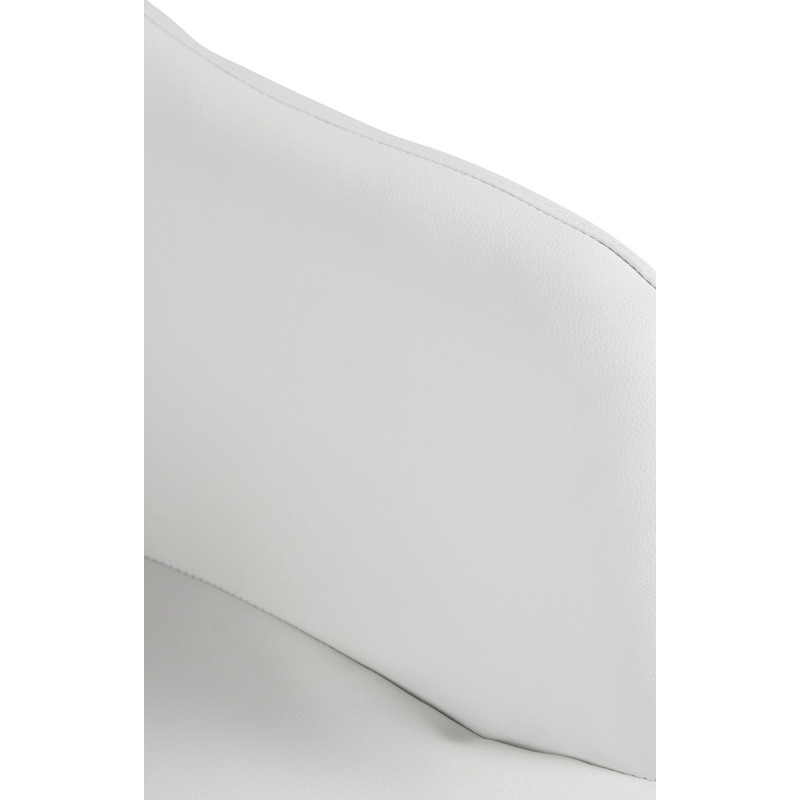 Tabouret de bar réglable haut de gamme en Polyuréthane Blanc Métal Blanc Mirexa - 7