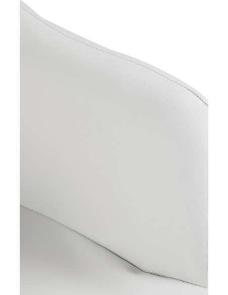 Tabouret de bar réglable haut de gamme en Polyuréthane Blanc Métal Blanc Mirexa - 7