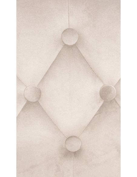 Tabouret de bar haut de gamme en Velours Blanc crème Métal Argenté Nyvris - 4