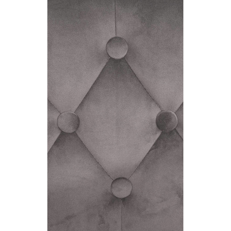 Tabouret de bar haut de gamme en Velours Gris Métal Argenté Nyvris - 4