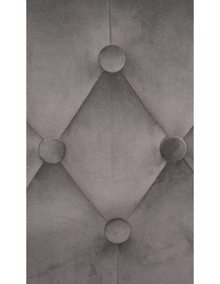 Tabouret de bar haut de gamme en Velours Gris Métal Argenté Nyvris - 4