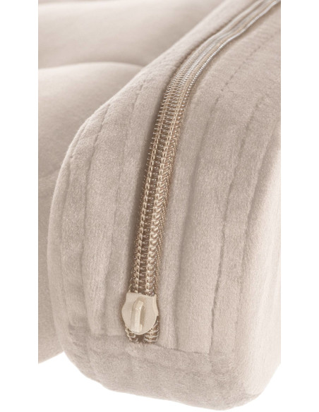 Tabouret de bar haut de gamme en Velours Blanc crème Métal Noir Nyvris - 3