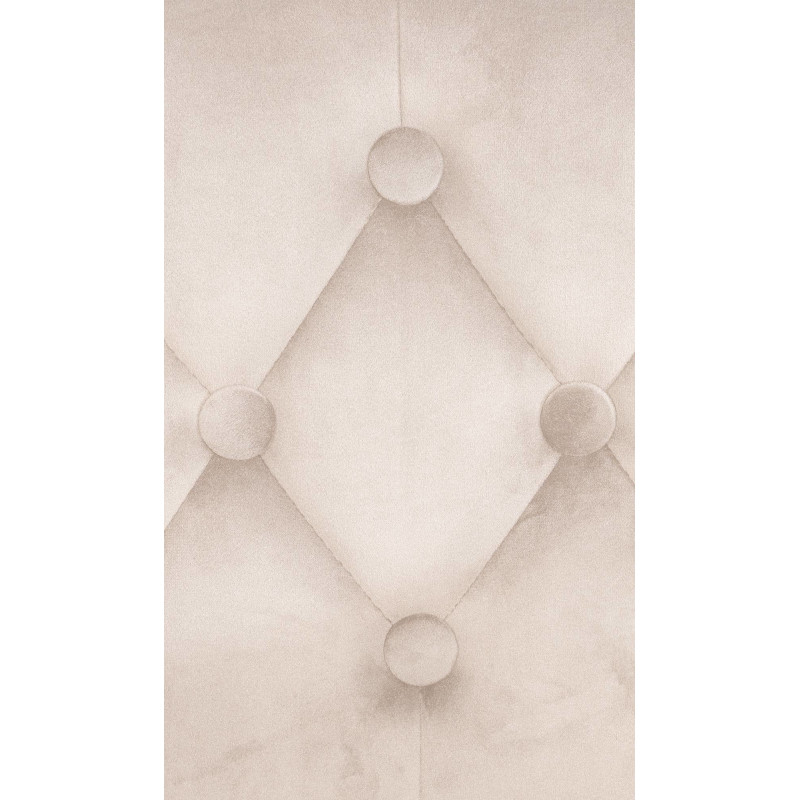 Tabouret de bar haut de gamme en Velours Blanc crème Métal Noir Nyvris - 4