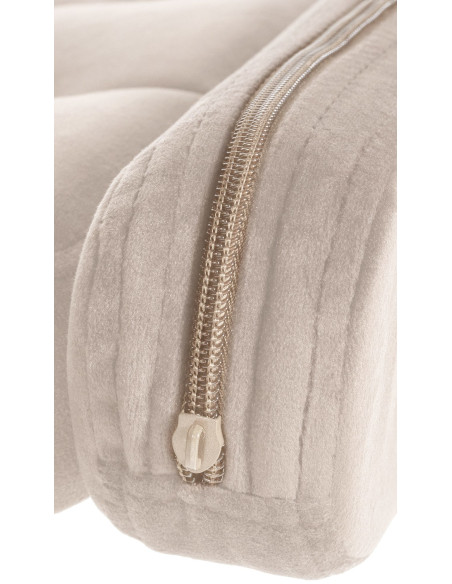 Tabouret de bar haut de gamme en Velours Blanc crème Métal Blanc Nyvris - 3
