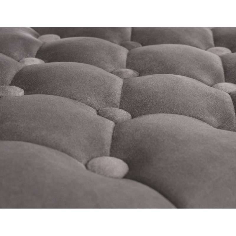 Tabouret de bar haut de gamme en Velours Gris Métal Blanc Nyvris - 4