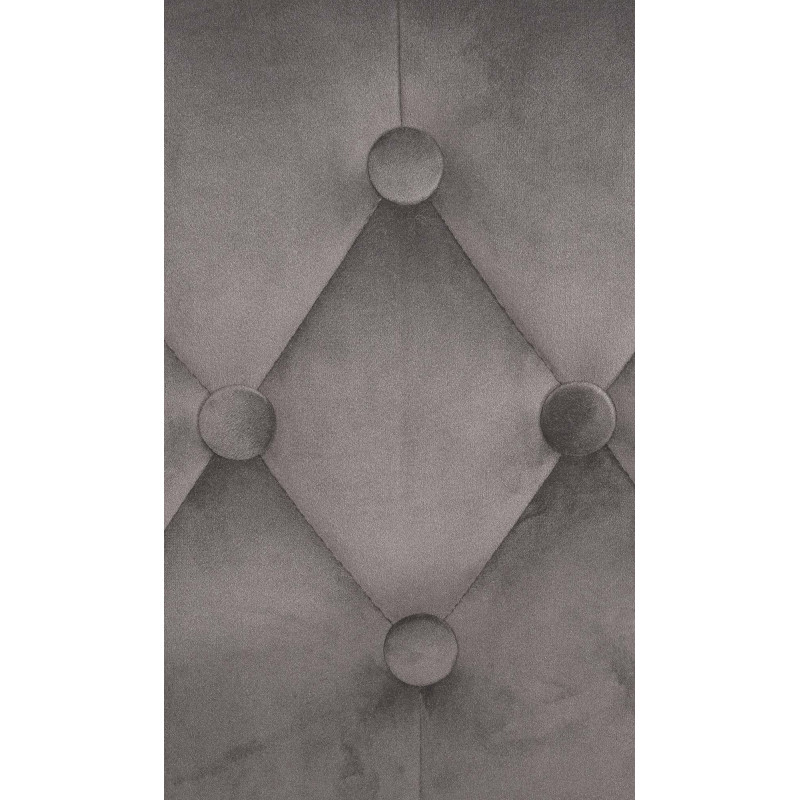 Tabouret de bar haut de gamme en Velours Gris Métal Blanc Nyvris - 5