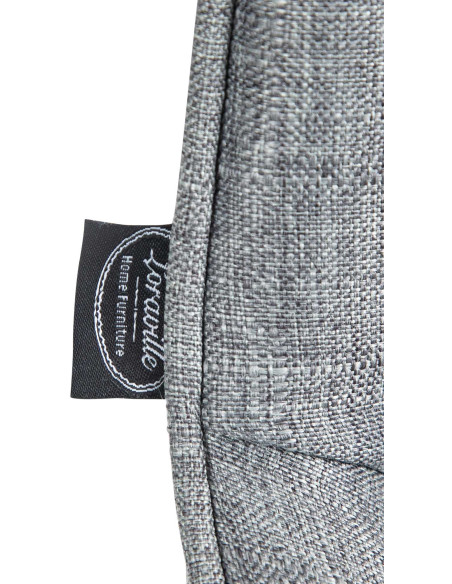 Tabouret de bar design en Tissu Gris Métal Argenté Fylven - 7