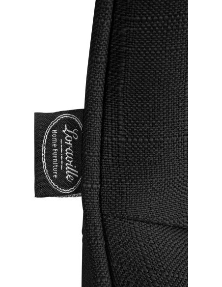 Tabouret de bar design en Tissu Noir Métal Argenté Fylven - 7