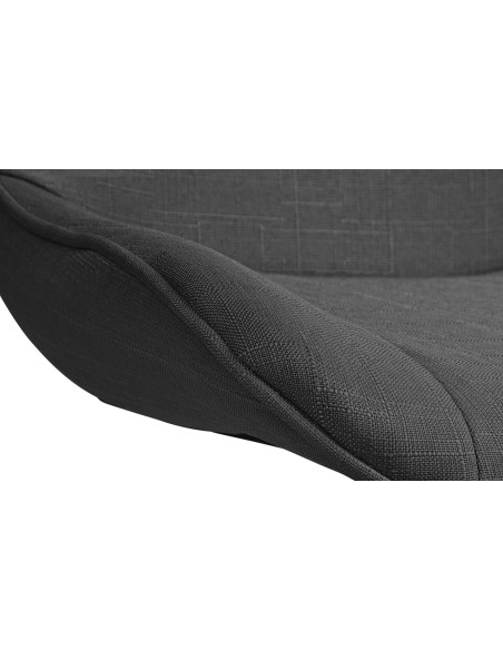 Tabouret de bar design en Tissu Gris foncé Métal Argenté Fylven - 6