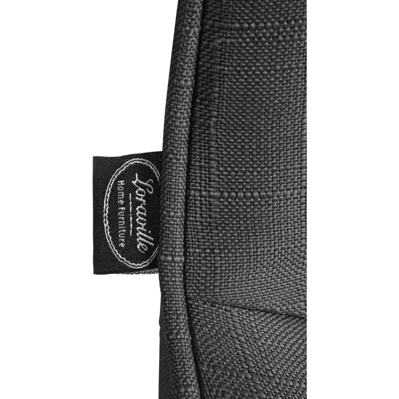 Tabouret de bar design en Tissu Gris foncé Métal Argenté Fylven - 7