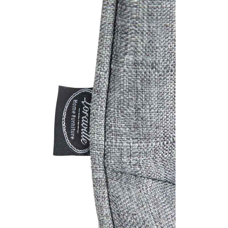 Tabouret de bar design en Tissu Gris Métal Noir Fylven - 7