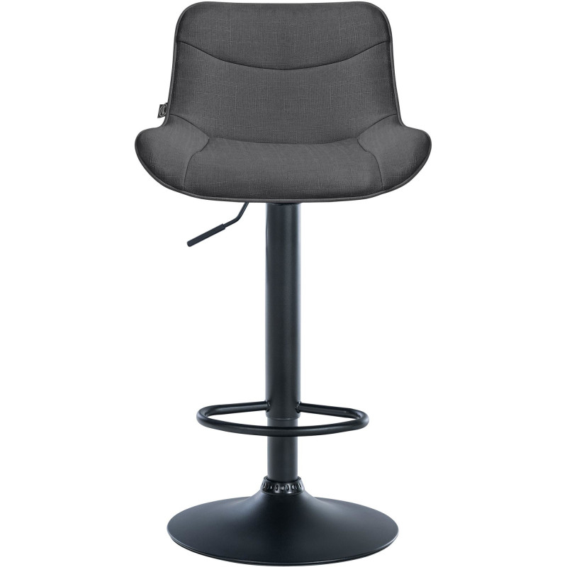 Tabouret de bar design en Tissu Gris foncé Métal Noir Fylven - 2