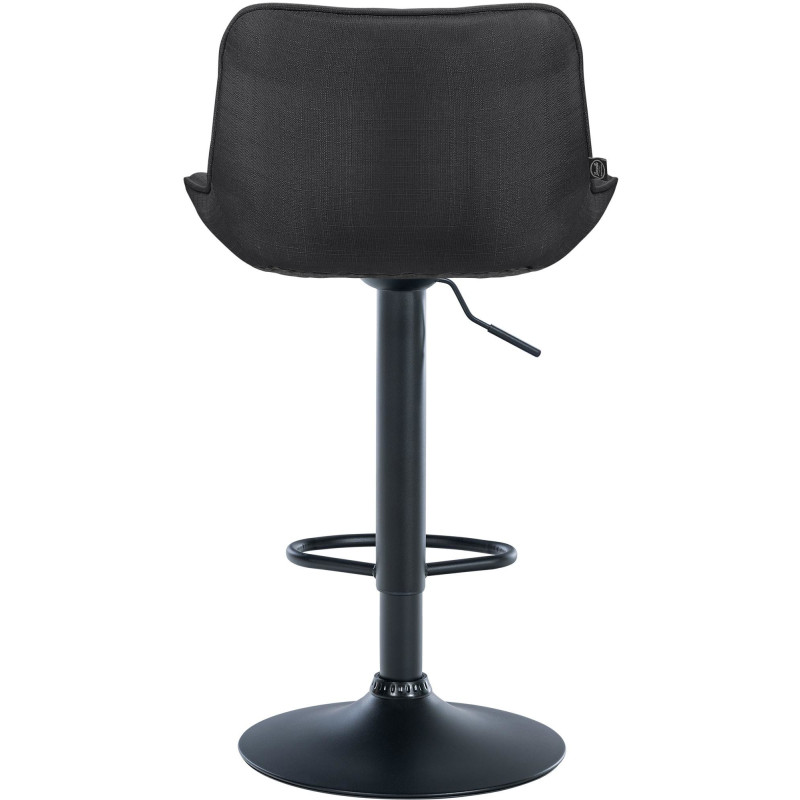 Tabouret de bar design en Tissu Gris foncé Métal Noir Fylven - 5