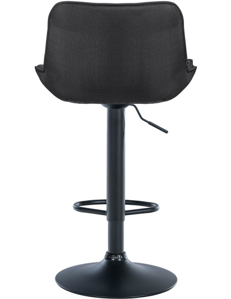 Tabouret de bar design en Tissu Gris foncé Métal Noir Fylven - 5