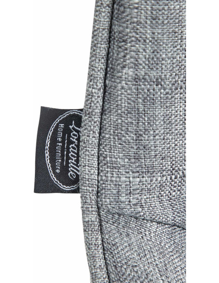 Tabouret de bar design en Tissu Gris Métal Blanc Fylven - 7