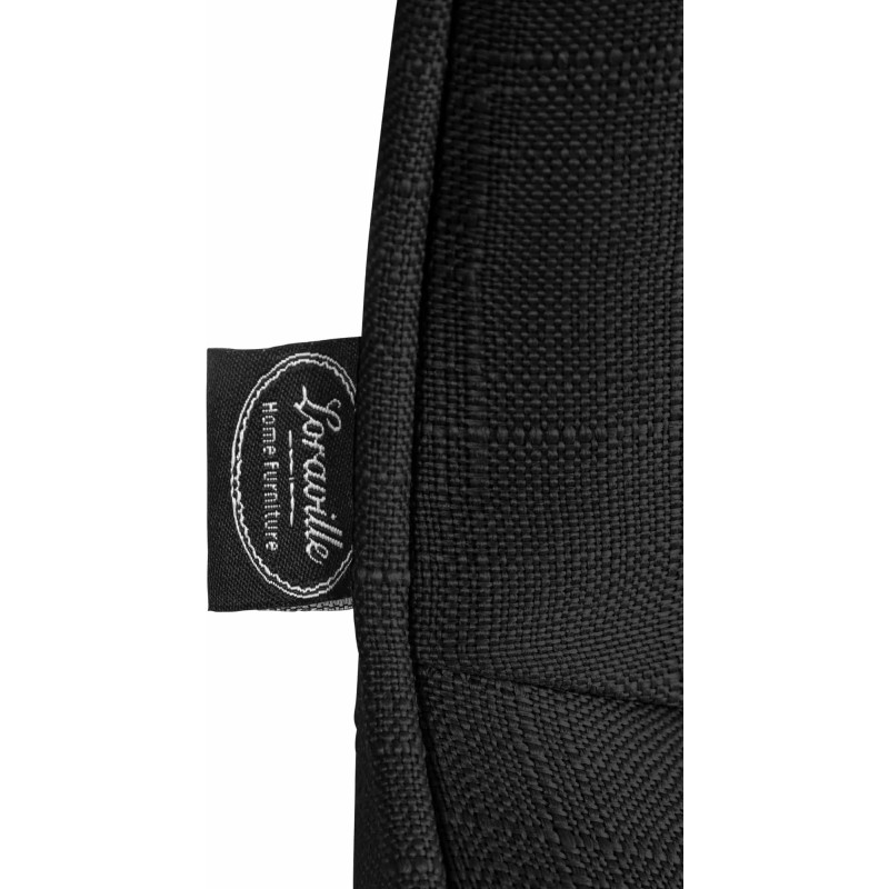 Tabouret de bar design en Tissu Noir Métal Blanc Fylven - 7