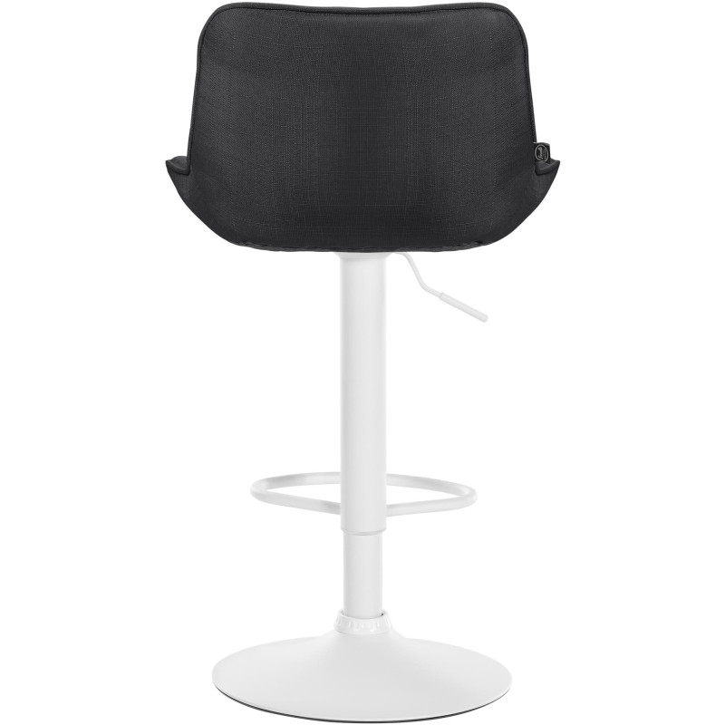 Tabouret de bar design en Tissu Gris foncé Métal Blanc Fylven - 5