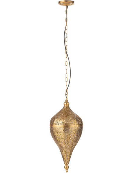 Suspension Goutte 25 cm en Métal Doré Aladin - 1