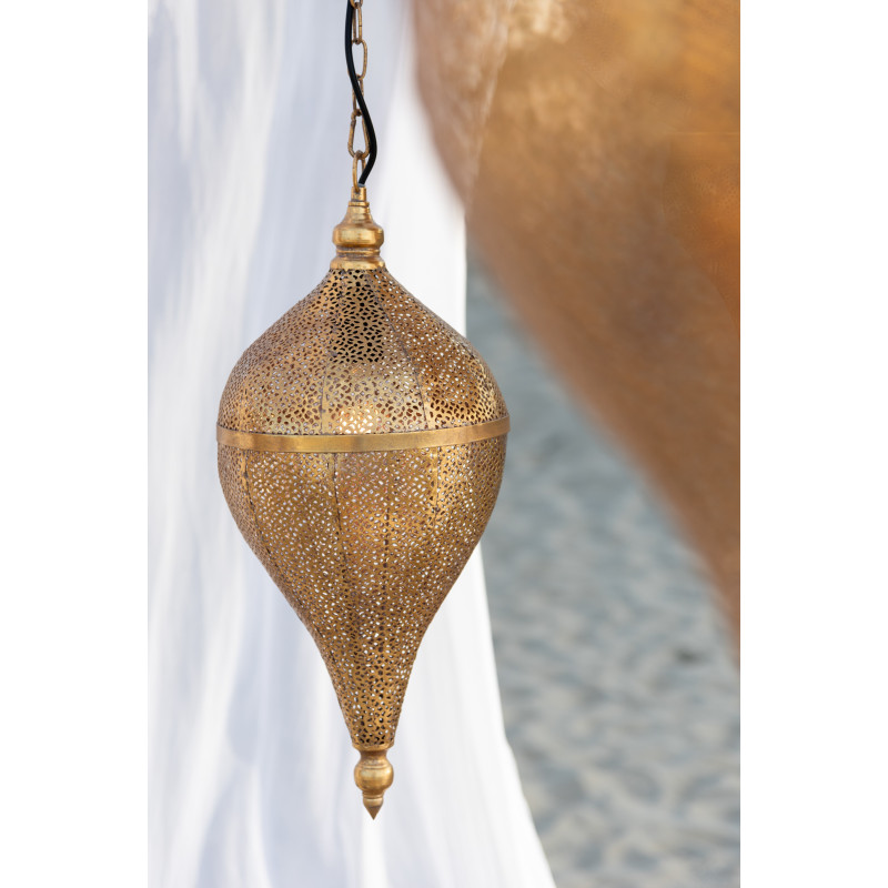 Suspension Goutte 25 cm en Métal Doré Aladin - 2