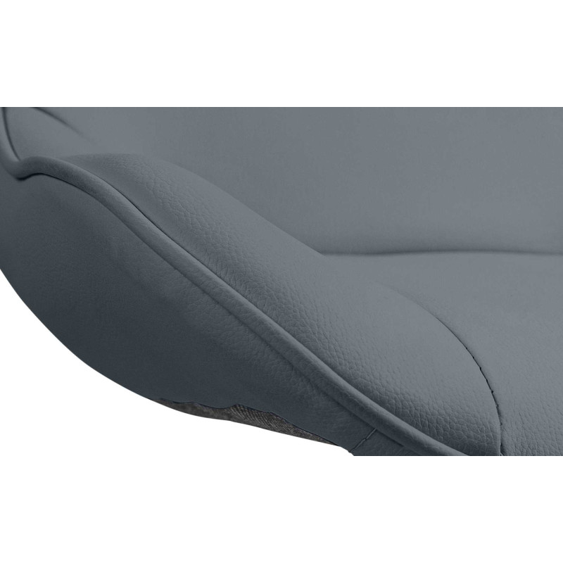 Tabouret de bar design en Polyuréthane Gris Métal Argenté Fylven - 6