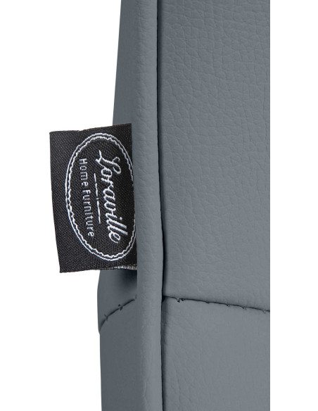 Tabouret de bar design en Polyuréthane Gris Métal Argenté Fylven - 7