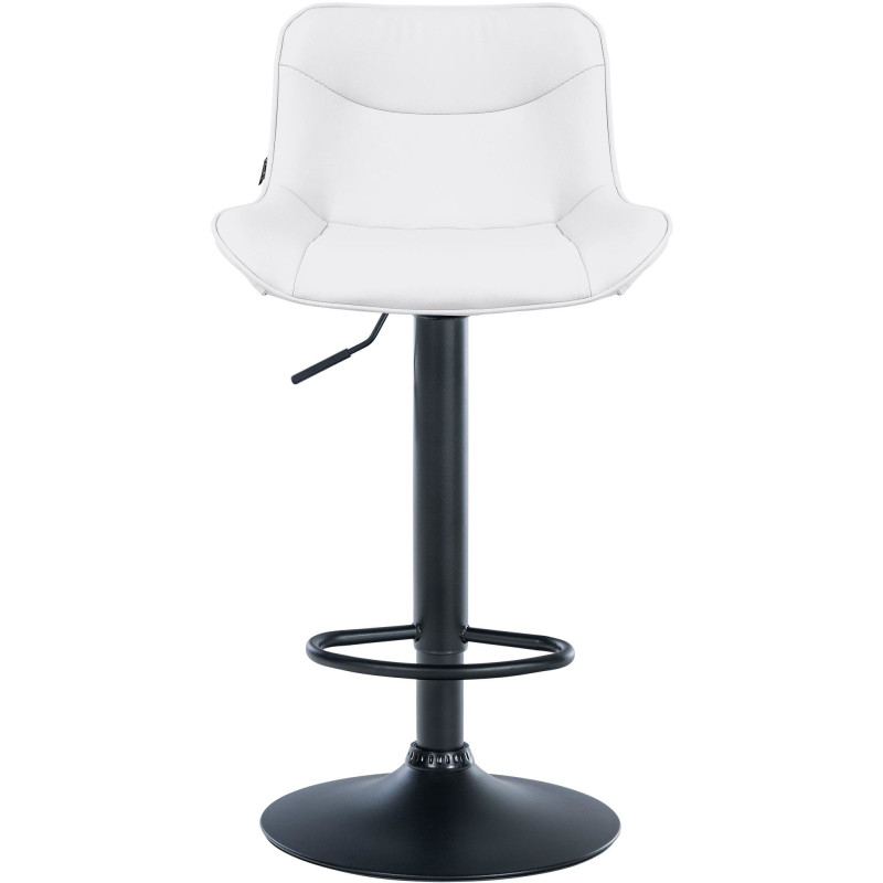 Tabouret de bar design en Polyuréthane Blanc Métal Noir Fylven - 2