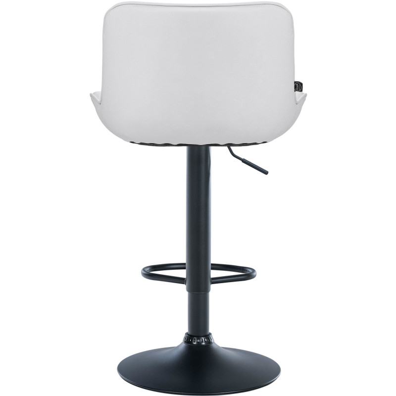 Tabouret de bar design en Polyuréthane Blanc Métal Noir Fylven - 5