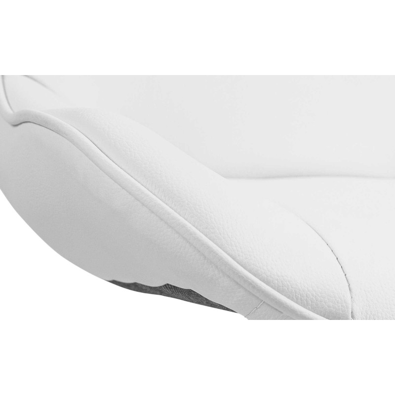 Tabouret de bar design en Polyuréthane Blanc Métal Noir Fylven - 6