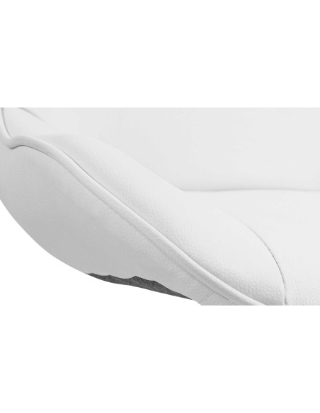 Tabouret de bar design en Polyuréthane Blanc Métal Noir Fylven - 6