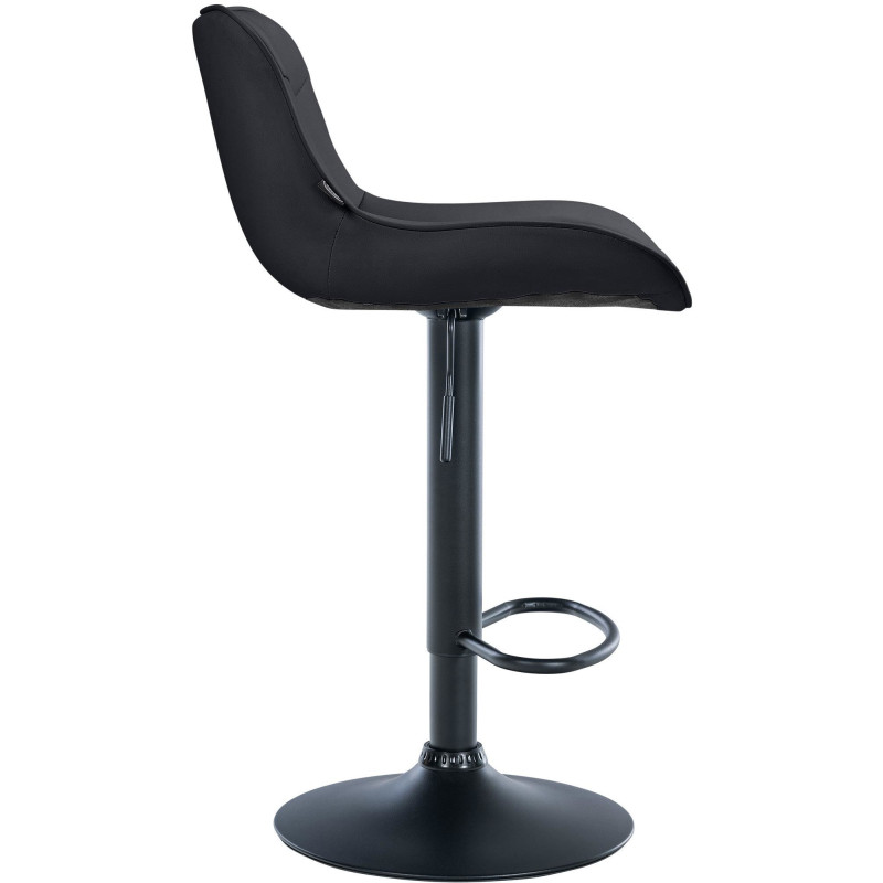 Tabouret de bar design en Polyuréthane Noir Métal Noir Fylven - 3