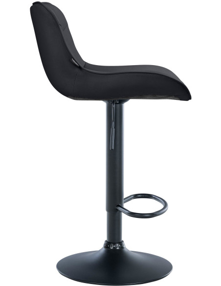 Tabouret de bar design en Polyuréthane Noir Métal Noir Fylven - 3