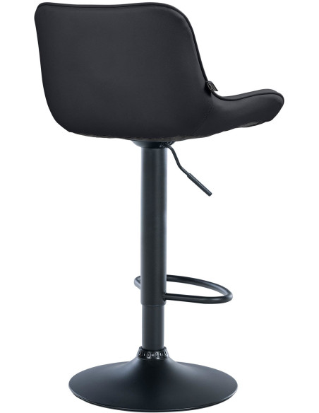 Tabouret de bar design en Polyuréthane Noir Métal Noir Fylven - 4